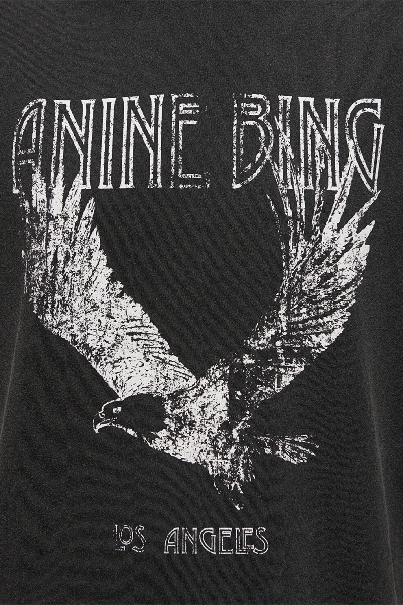 T Shirts Anine Bing Lili Eagle Noir Femme | HEI-7652099